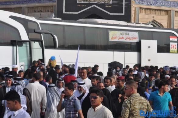 عودة 21 قافلة من حجاج ذي قار بعد اتمام مناسك الحج  - تقرير مصور -