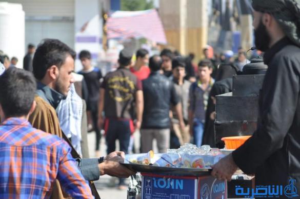بالصور : طريق العشق الحسيني في ذي قار ينبض بالمشّائين الى كربلاء