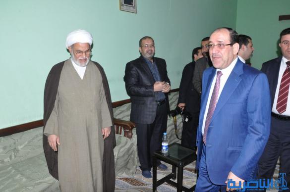 المالكي يزور أية الله الشيخ الناصري في منزله ويبحث معه الشأن العراقي – تقرير مصور -
