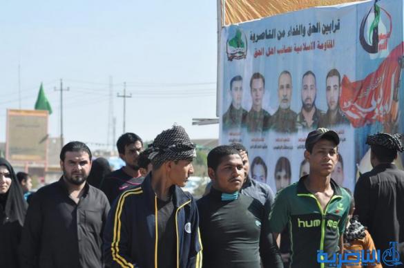 بالصور : طريق العشق الحسيني في ذي قار ينبض بالمشّائين الى كربلاء
