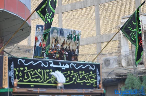 بالصور : الناصرية تتشح بالسواد في عزاء سيد الشهداء