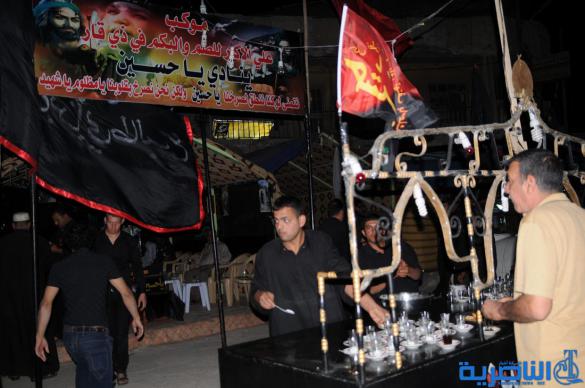 بالصور : مواكب العزاء في ليلة السابع من محرم في مدينة الناصرية 