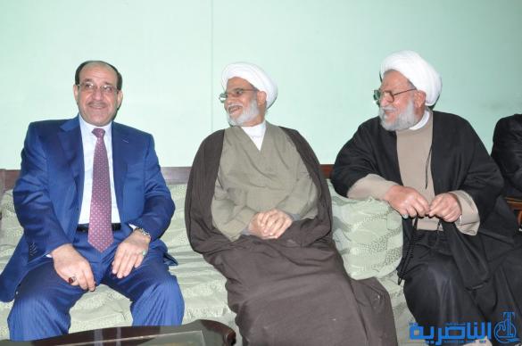 المالكي يزور أية الله الشيخ الناصري في منزله ويبحث معه الشأن العراقي – تقرير مصور -