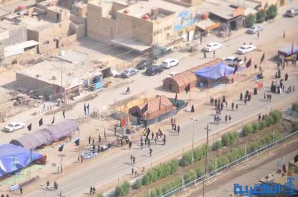 بالصور:حركة جموع الزائرين نحو كربلاء 