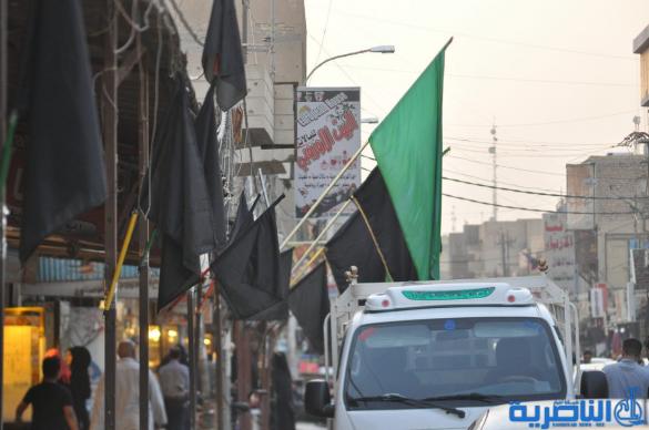 بالصور : الناصرية تتشح بالسواد في عزاء سيد الشهداء