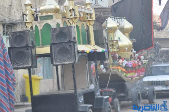 بالصور : الناصرية تتشح بالسواد في عزاء سيد الشهداء