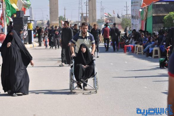 بالصور : طريق العشق الحسيني في ذي قار ينبض بالمشّائين الى كربلاء