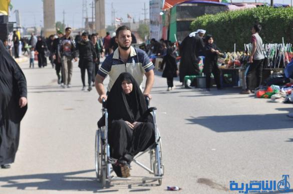 بالصور : طريق العشق الحسيني في ذي قار ينبض بالمشّائين الى كربلاء