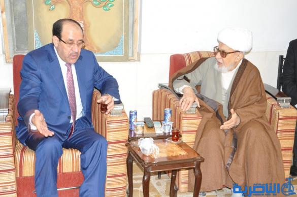المالكي يزور أية الله الشيخ الناصري في منزله ويبحث معه الشأن العراقي – تقرير مصور -