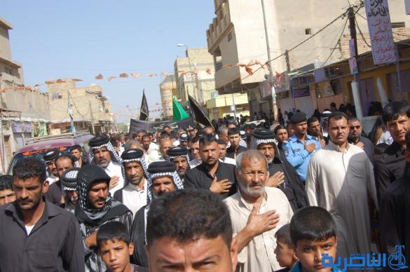 قلعة سكر تحيي ذكرى شهادة الامام الكاظم ( عليه السلام ) بتشييع رمزي - تقرير مصور -