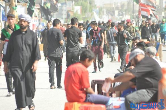 بالصور : طريق العشق الحسيني في ذي قار ينبض بالمشّائين الى كربلاء