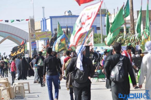 بالصور : طريق العشق الحسيني في ذي قار ينبض بالمشّائين الى كربلاء
