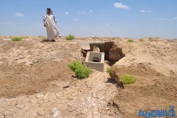 ملفات فساد : انهيار مشروع الدوانيش الاروائي في الشطرة بعد ساعات من تشغيله
