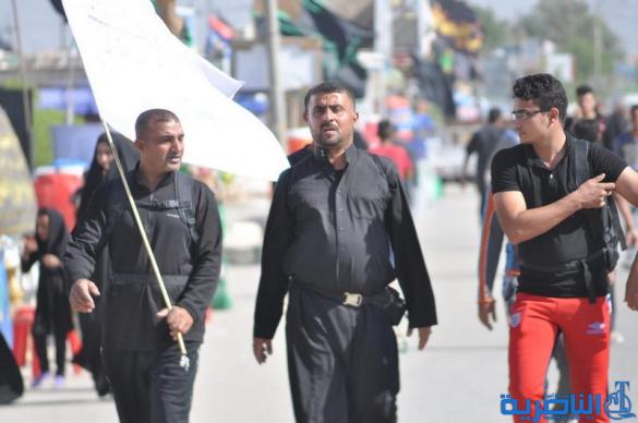 بالصور : طريق العشق الحسيني في ذي قار ينبض بالمشّائين الى كربلاء