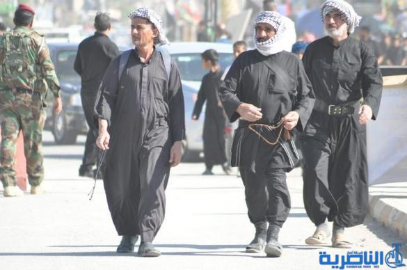 بالصور : طريق العشق الحسيني في ذي قار ينبض بالمشّائين الى كربلاء