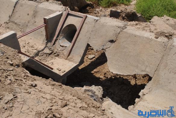 ملفات فساد : انهيار مشروع الدوانيش الاروائي في الشطرة بعد ساعات من تشغيله