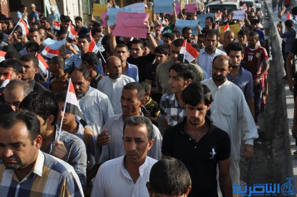 مسيرة حاشدة تجوب شوارع سوق الشيوخ للتنديد بجريمة سبايكر – تقرير مصور - 