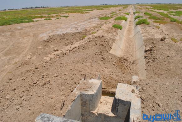 ملفات فساد : انهيار مشروع الدوانيش الاروائي في الشطرة بعد ساعات من تشغيله