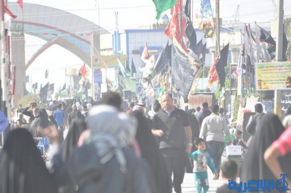 بالصور : طريق العشق الحسيني في ذي قار ينبض بالمشّائين الى كربلاء