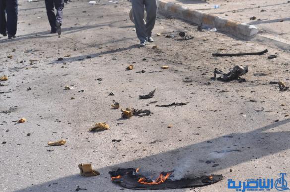 التقرير المصور عن انفجار العجلة المفخخة في صوب الشامية 