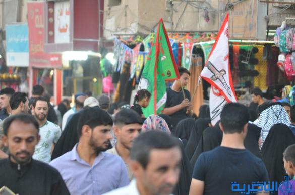 بالصور : الناصرية تتشح بالسواد في عزاء سيد الشهداء