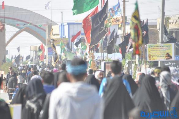 بالصور : طريق العشق الحسيني في ذي قار ينبض بالمشّائين الى كربلاء