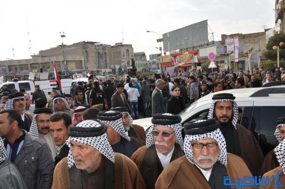تشييع رسمي وشعبي كبير لاحد شهداء الناصرية في الحرب ضد داعش في الانبار – تقرير مصور –