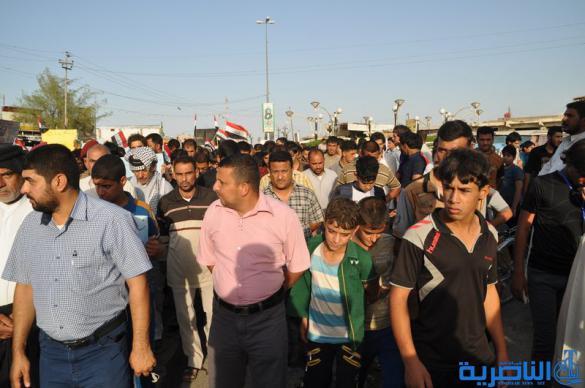 مسيرة حاشدة تجوب شوارع سوق الشيوخ للتنديد بجريمة سبايكر – تقرير مصور - 
