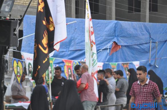 بالصور : الناصرية تتشح بالسواد في عزاء سيد الشهداء