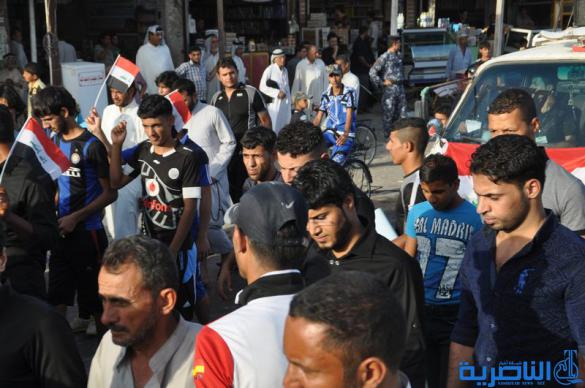 مسيرة حاشدة تجوب شوارع سوق الشيوخ للتنديد بجريمة سبايكر – تقرير مصور - 