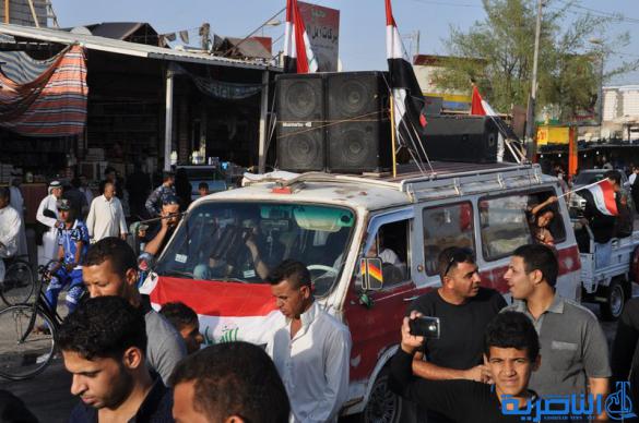 مسيرة حاشدة تجوب شوارع سوق الشيوخ للتنديد بجريمة سبايكر – تقرير مصور - 