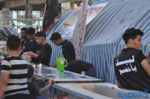 بالصور : الناصرية تتشح بالسواد في عزاء سيد الشهداء