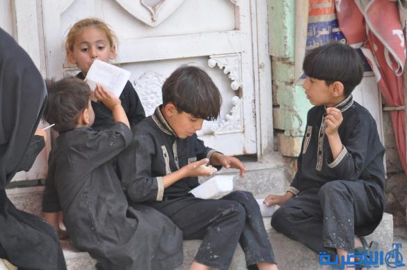صور من الناصرية : ابواب المواكب مشرعة حزنا على باب الحوائج 