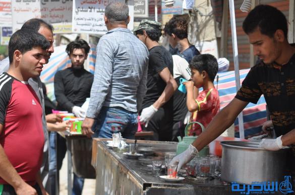 صور من الناصرية : ابواب المواكب مشرعة حزنا على باب الحوائج 