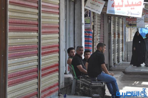 صور من الناصرية : ابواب المواكب مشرعة حزنا على باب الحوائج 
