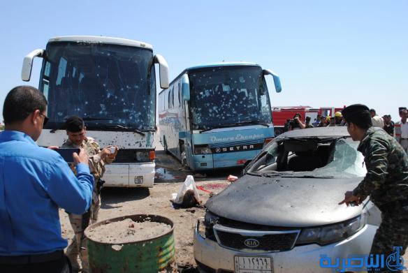صور مروعة لتفجير الناصرية الارهابي