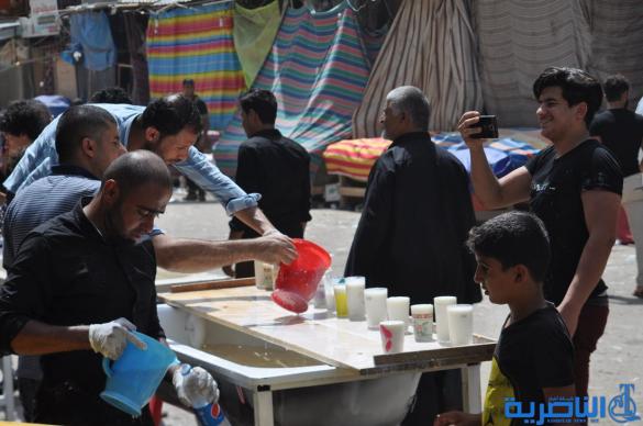 صور من الناصرية : ابواب المواكب مشرعة حزنا على باب الحوائج 