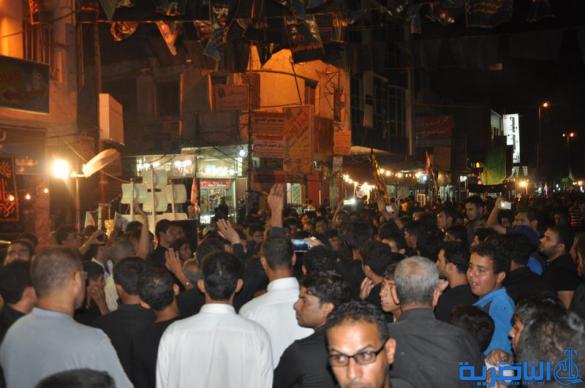بالصور:المواكب الحسينية في ليلة التاسع من المحرم في الناصرية
