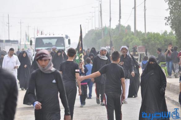 بالصور:الناصرية تستقبل وفود زائري أربعينية الإمام الحسين عليه السلام