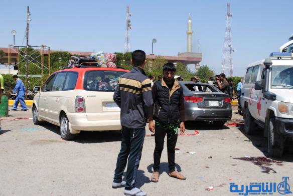 صور مروعة لتفجير الناصرية الارهابي