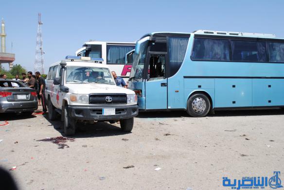صور مروعة لتفجير الناصرية الارهابي