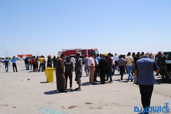 صور مروعة لتفجير الناصرية الارهابي