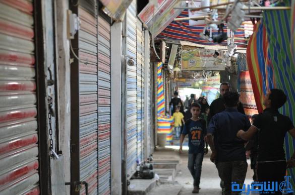 صور من الناصرية : ابواب المواكب مشرعة حزنا على باب الحوائج 