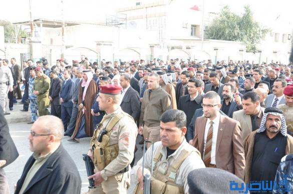 تشييع رسمي وشعبي كبير لاحد شهداء الناصرية في الحرب ضد داعش في الانبار – تقرير مصور –