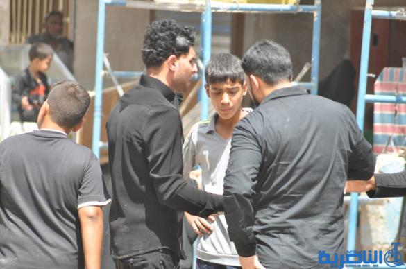 صور من الناصرية : ابواب المواكب مشرعة حزنا على باب الحوائج 