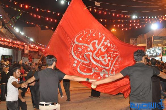 بالصور:المواكب الحسينية في الناصرية تحيي ذكرى ليلة السابع من المحرم 