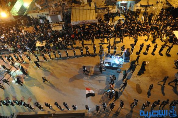 بالصور:احياء ذكرى ليلة التاسع من المحرم في مدينة الناصرية
