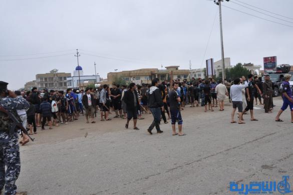 العشرات من أهالي حي أور يتظاهرون احتجاجا على غرق منازلهم – تقرير مصور -