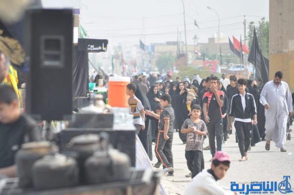 بالصور:الناصرية تستقبل وفود زائري أربعينية الإمام الحسين عليه السلام