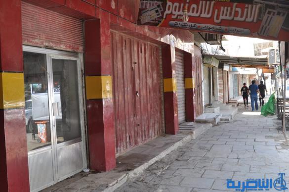 بالصور:الناصرية تغلق اسواقها في السابع من محرم